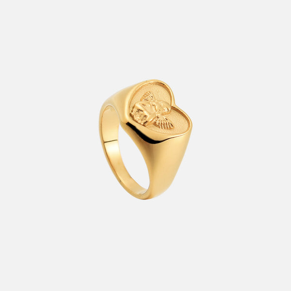 Heart Shaped Angel Ring