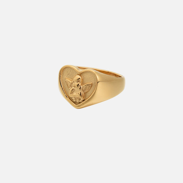 Heart Shaped Angel Ring