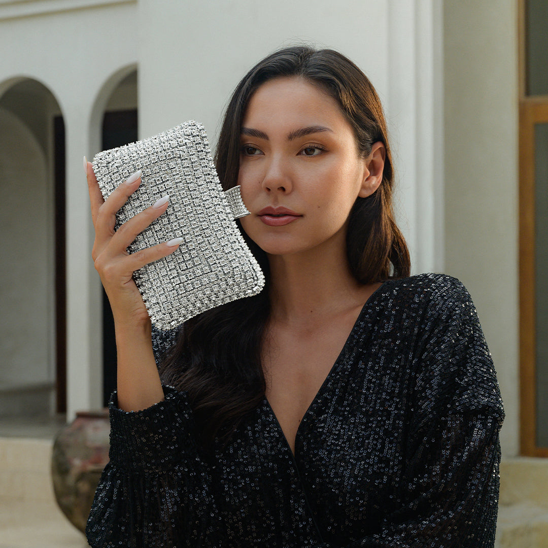 Canducha Diamonds Clutch Bag