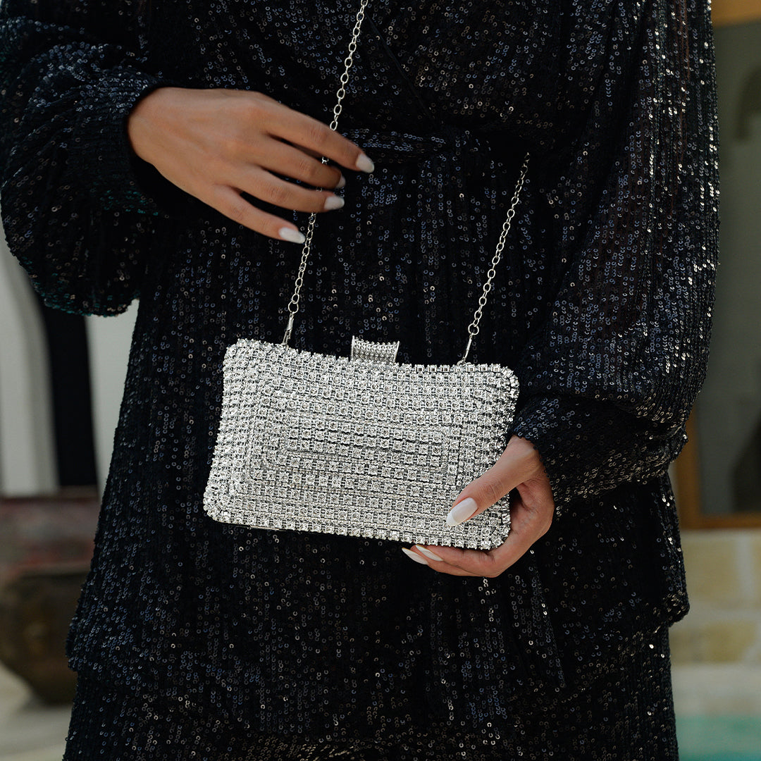 Canducha Diamonds Clutch Bag