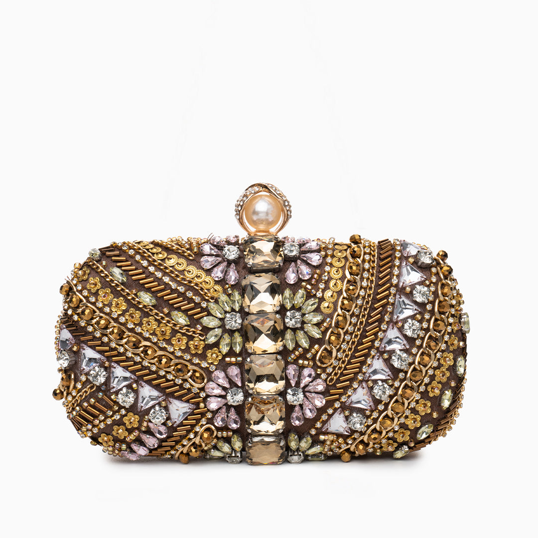 Cynthia Beaded Embroidery Clutch Bag