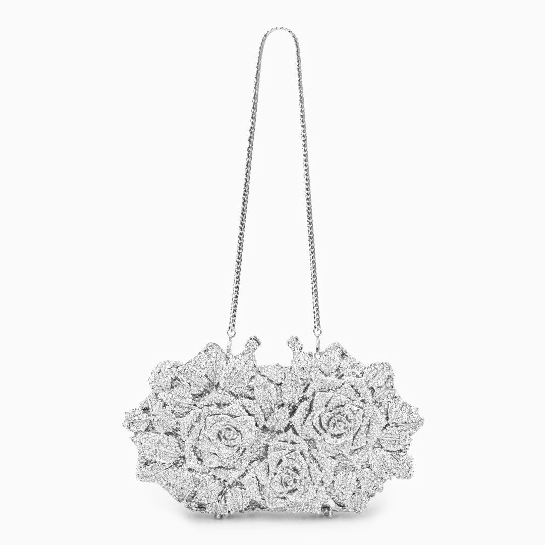 Cecilia Rose Clutch Bag - Silver