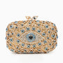 Crystal Evil Eye Clutch Bag - Gold