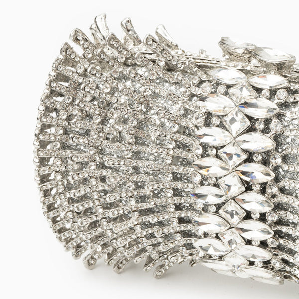 Julia Diamonds Clutch Bag - Silver