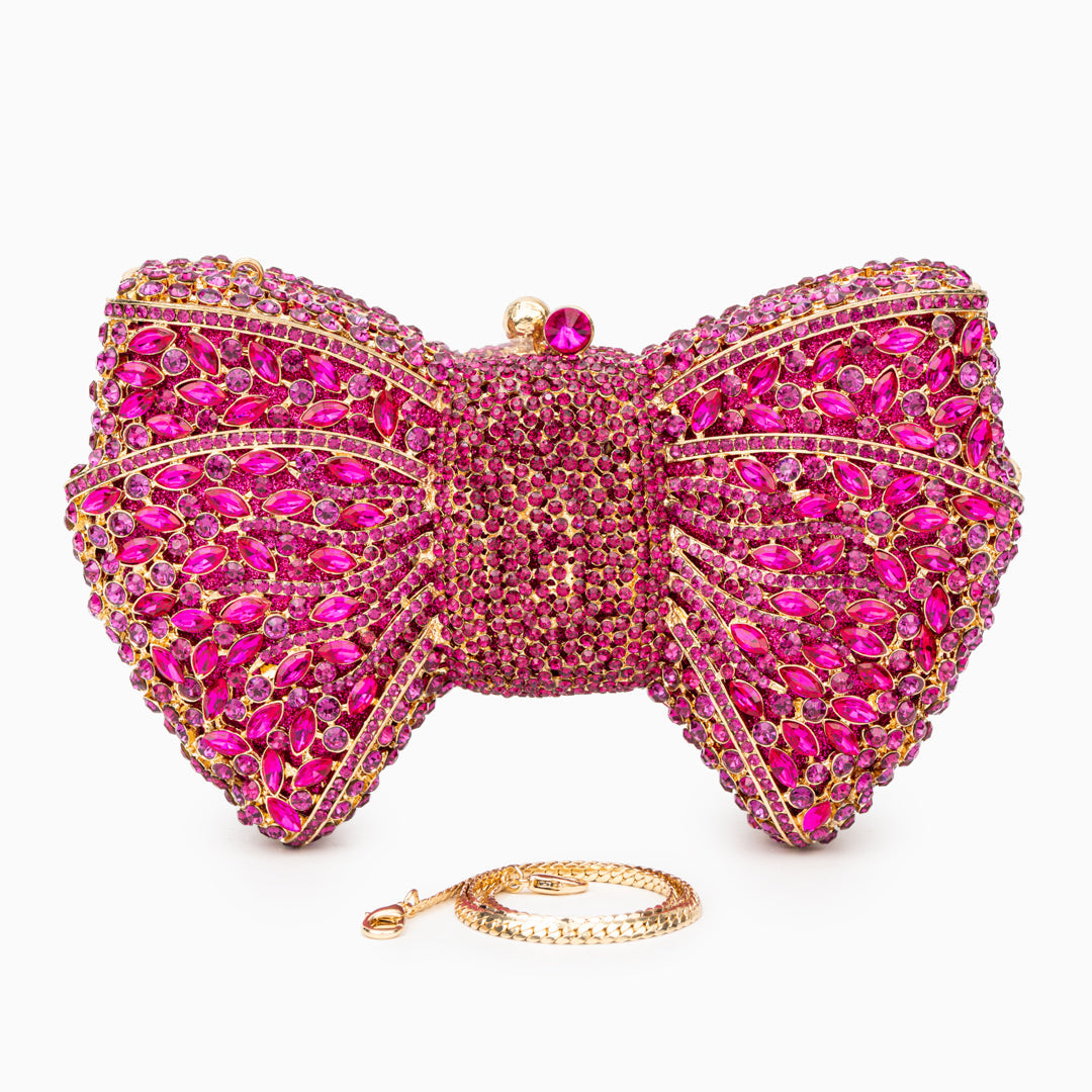 Isabella Clutch Bag - Hot Pink