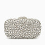 Valentina Rhinestones Clutch Bag - Silver