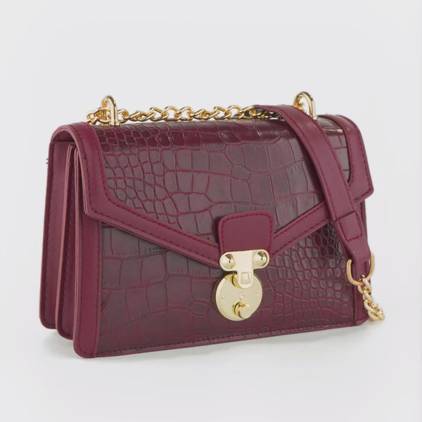 Emily Crocodile Crossbody Bag