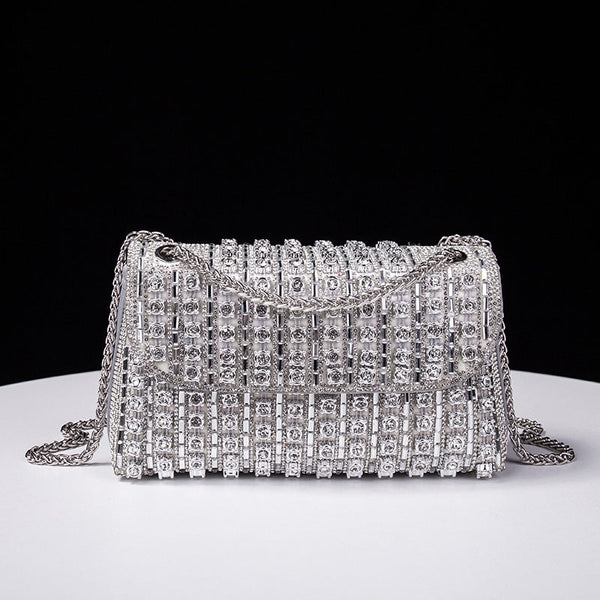 Kristi Diamond Chain Crossbody Bag