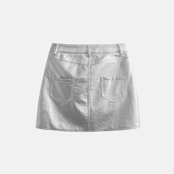 Silver Metallic Skirt