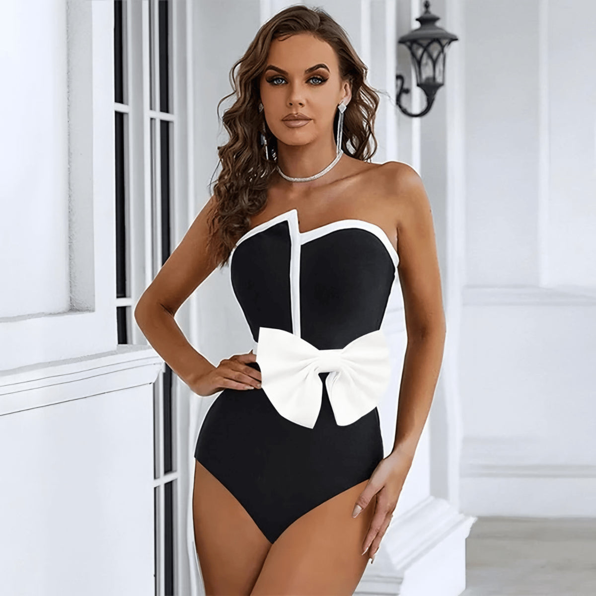 Asymmetrical Retro Swimsuit