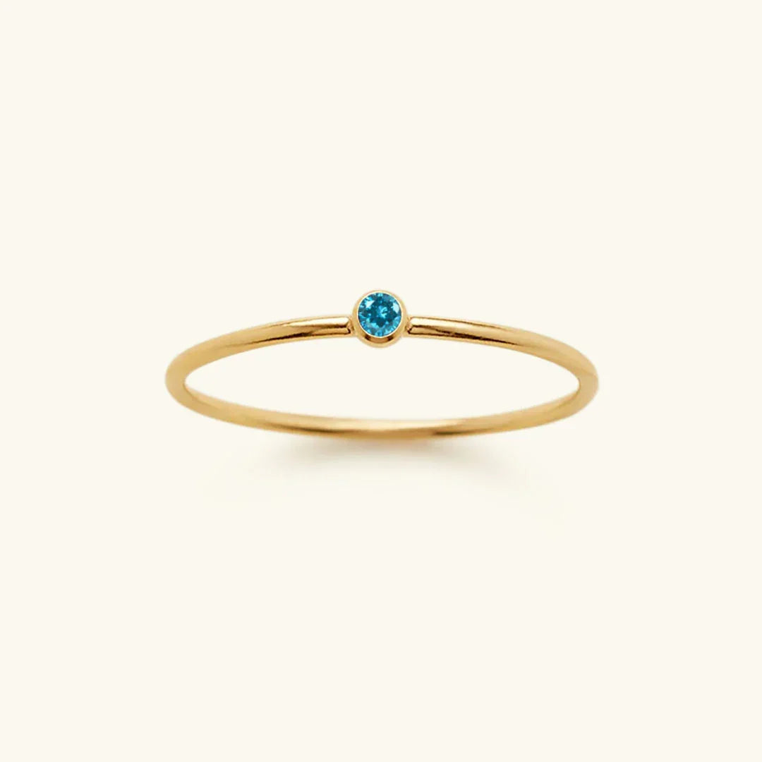 Anel empilhador Amelia Birthstone 18