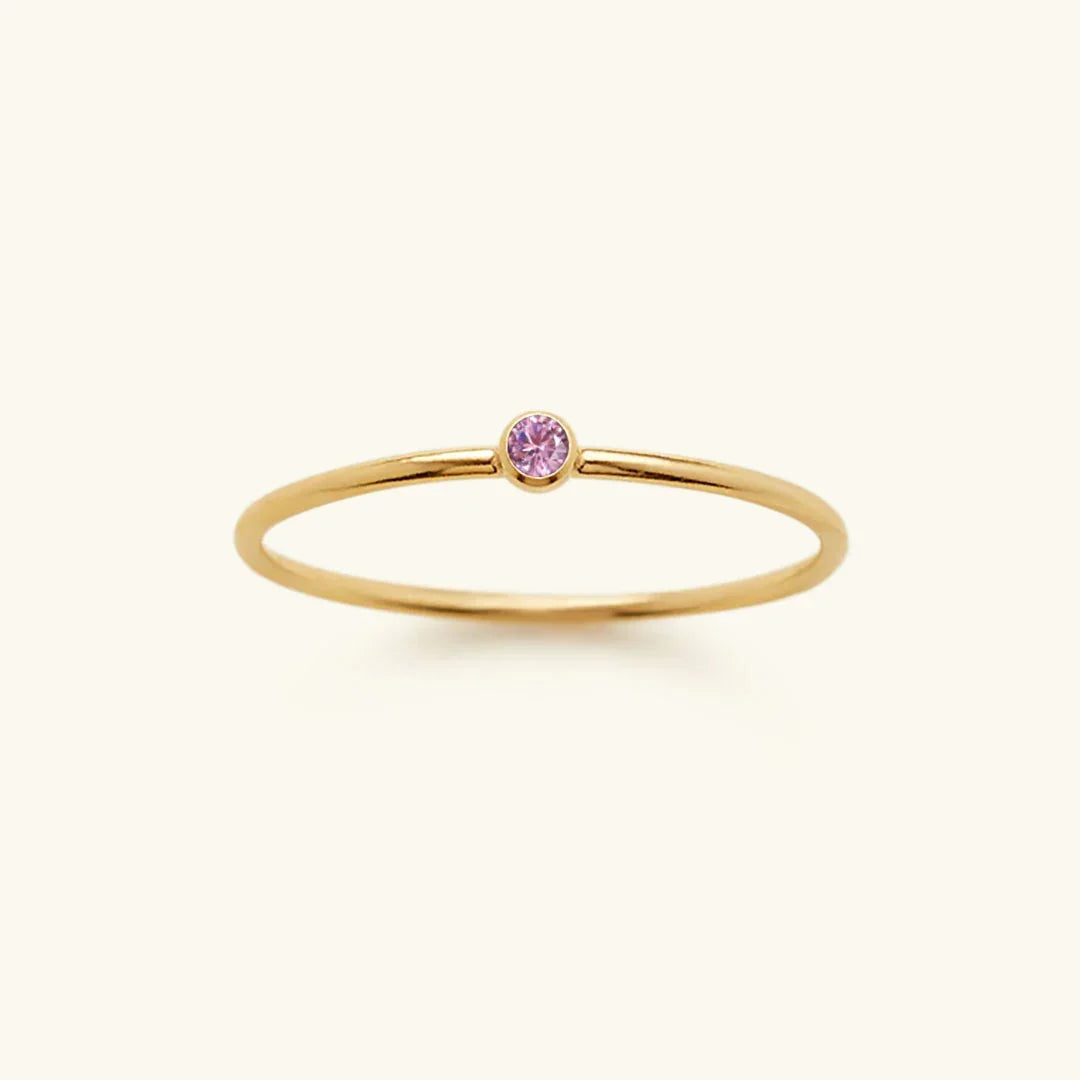 Anel empilhador Amelia Birthstone 16