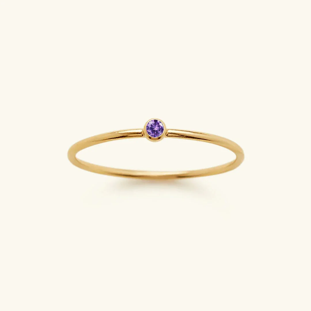 Anel empilhador Amelia Birthstone 8