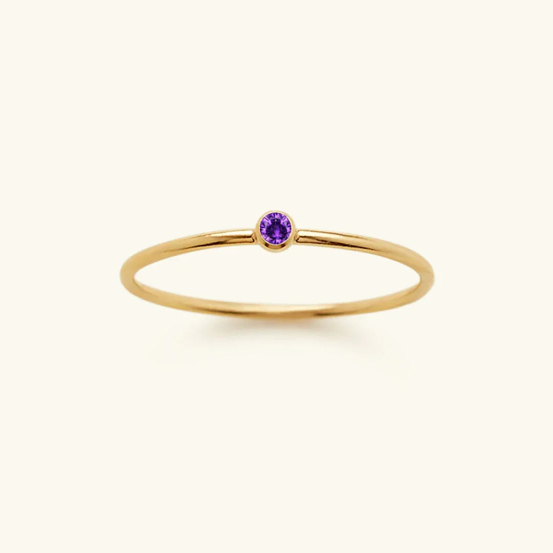 Anel empilhador Amelia Birthstone 12