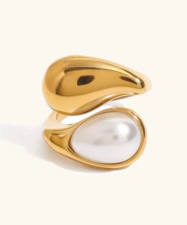Anel Pérola Âmbar Mara