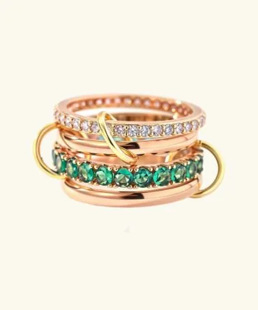 Anel de diamante empilhado Imani