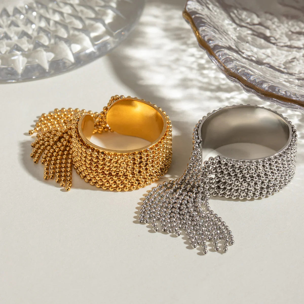 Anel de borla de ouro Krystelle 7