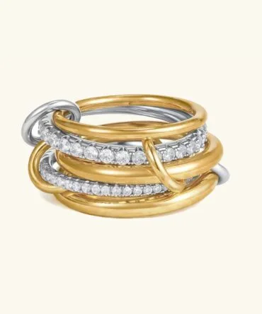 Anel de diamante empilhado Vera