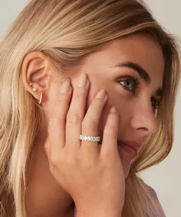 Anel de Ouro Simulador de Diamante Antoinette 2