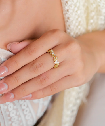 Anel de ouro borboleta Colleen 2