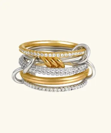 Anel de diamante empilhado Collina