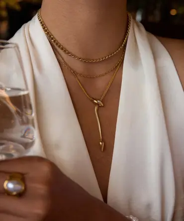 Pingente Serpentina Dourado Zarelle 2