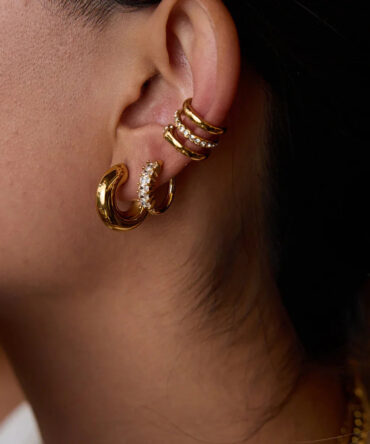 Pacote de brincos de ouro básicos Orielle 2