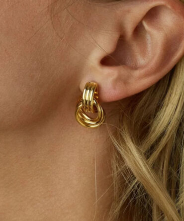 Brincos de argola em camadas Luna 2