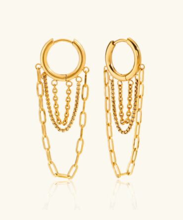 Argolas de corrente de elo Alaina