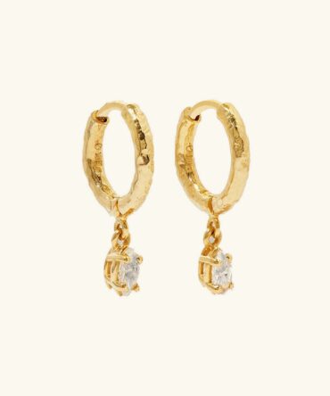 Argolas de diamante marteladas Shayla