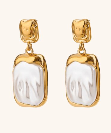 Brincos de ardósia com pérolas de água doce Brittany