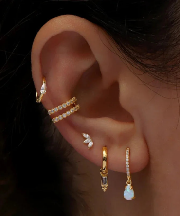 Trio de diamante com parte traseira plana 2