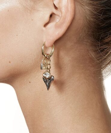 Brincos de ouro Sarah Heart & Lock 2