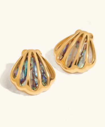 Brincos Concha Dourada Nixie