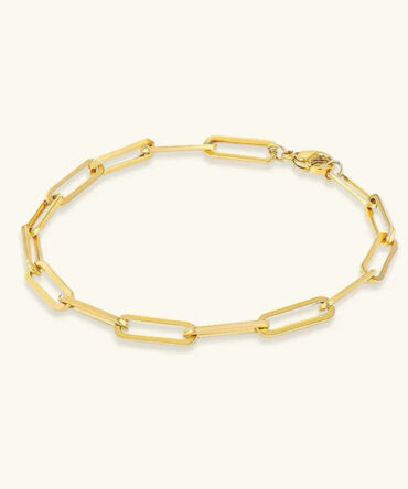 Pulseira Clipe de Papel Dourado Eloise