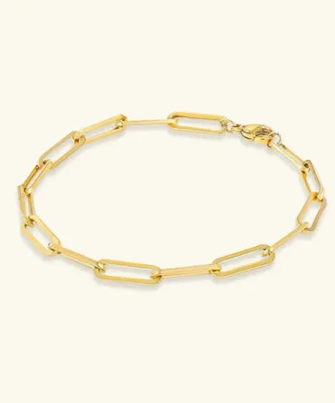 Pulseira Clipe de Papel Dourado Eloise