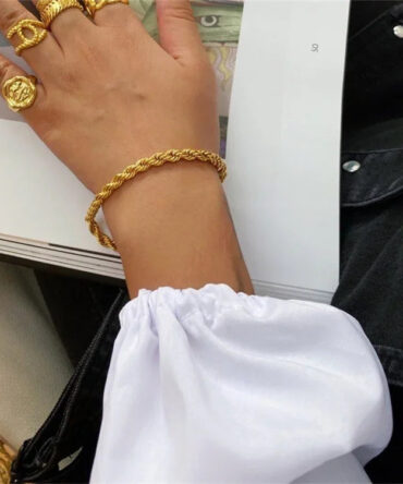 Pulseira de ouro com corrente Gigi Rope 2