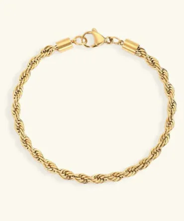 Pulseira de ouro com corrente Gigi Rope