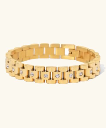 Pulseira de relógio de ouro