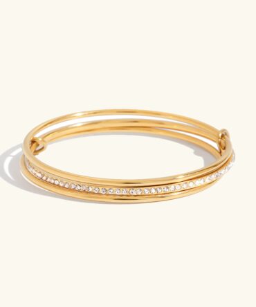 Pulseira de diamantes empilhados Quinley