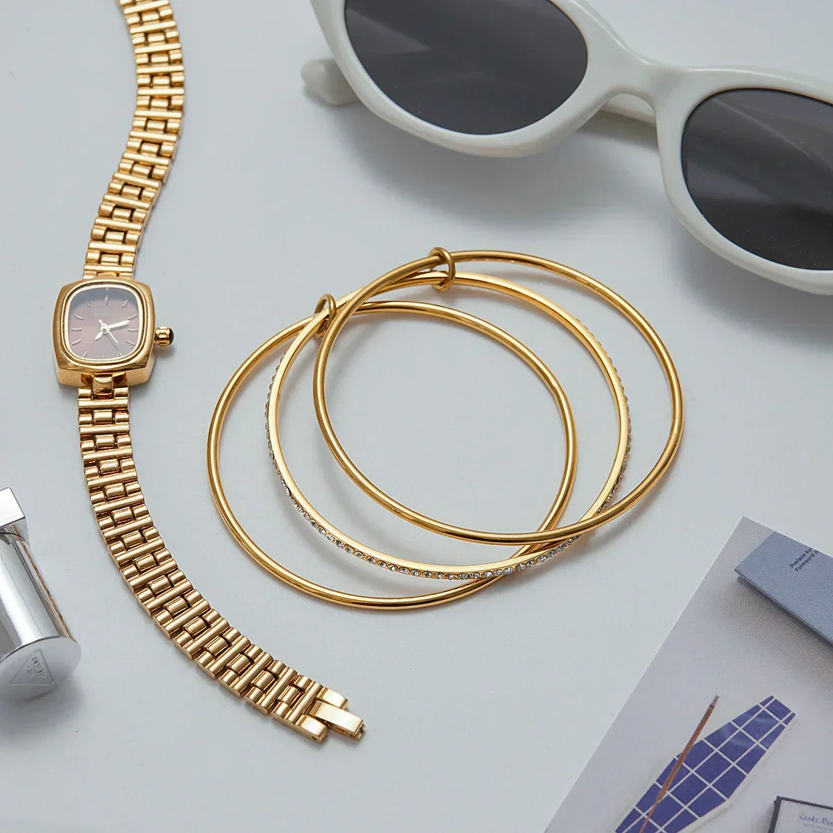 Pulseira de diamantes empilhados Quinley 6