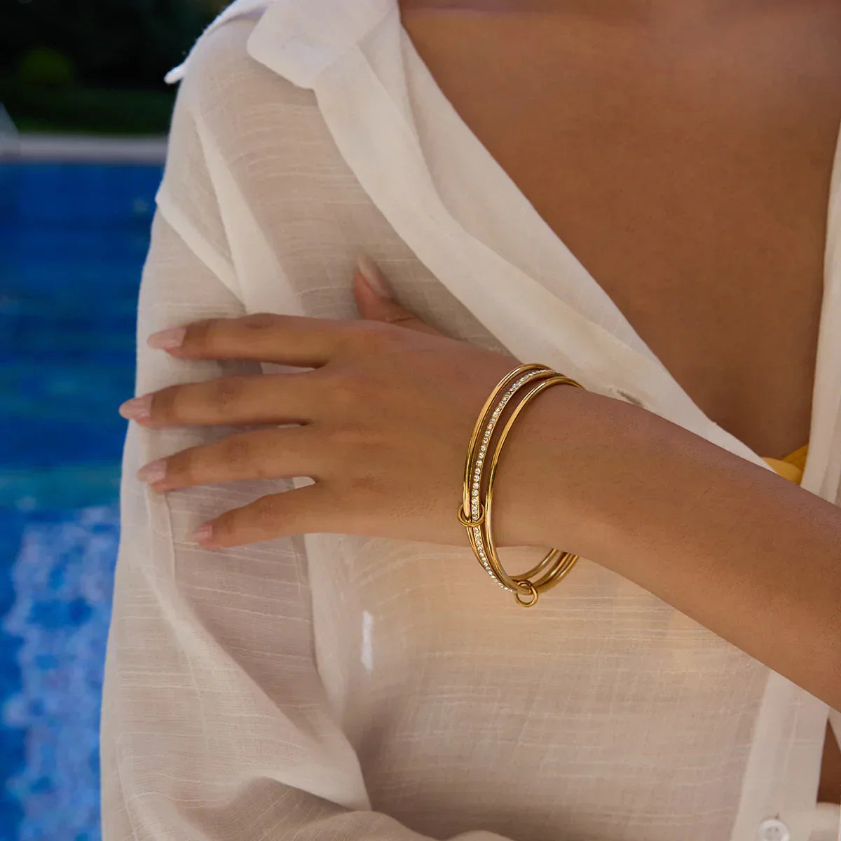 Pulseira de diamantes empilhados Quinley 3