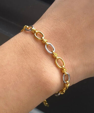 Pulseira de ouro em dois tons Addison 2