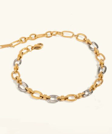 Pulseira de ouro em dois tons Addison