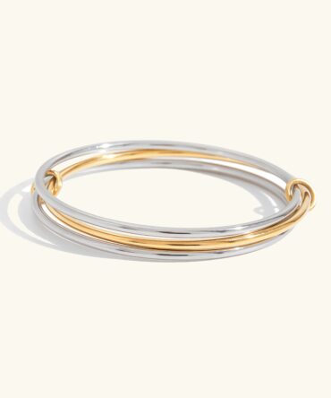 Pulseira empilhada de dois tons Romina