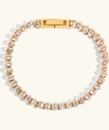 Pulseira de tênis com corte oval Avaria