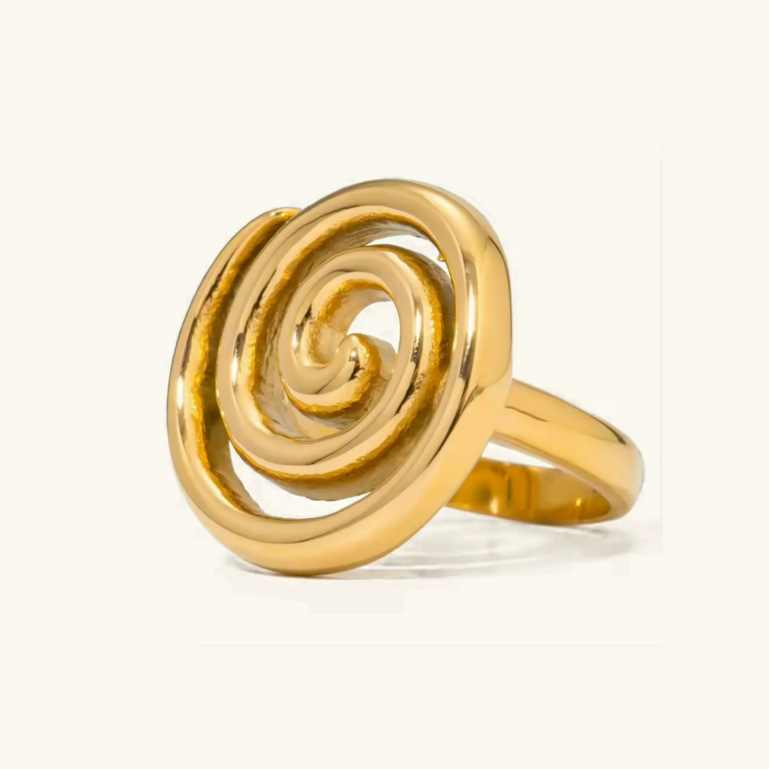 Anel de ouro espiral Christy 1