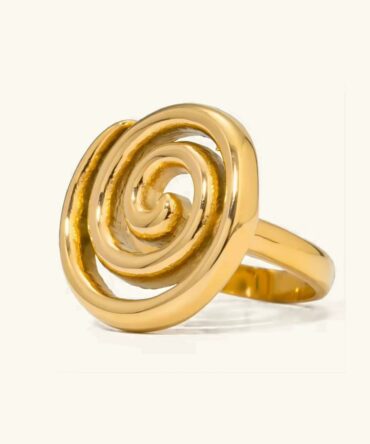 Anel de ouro espiral Christy