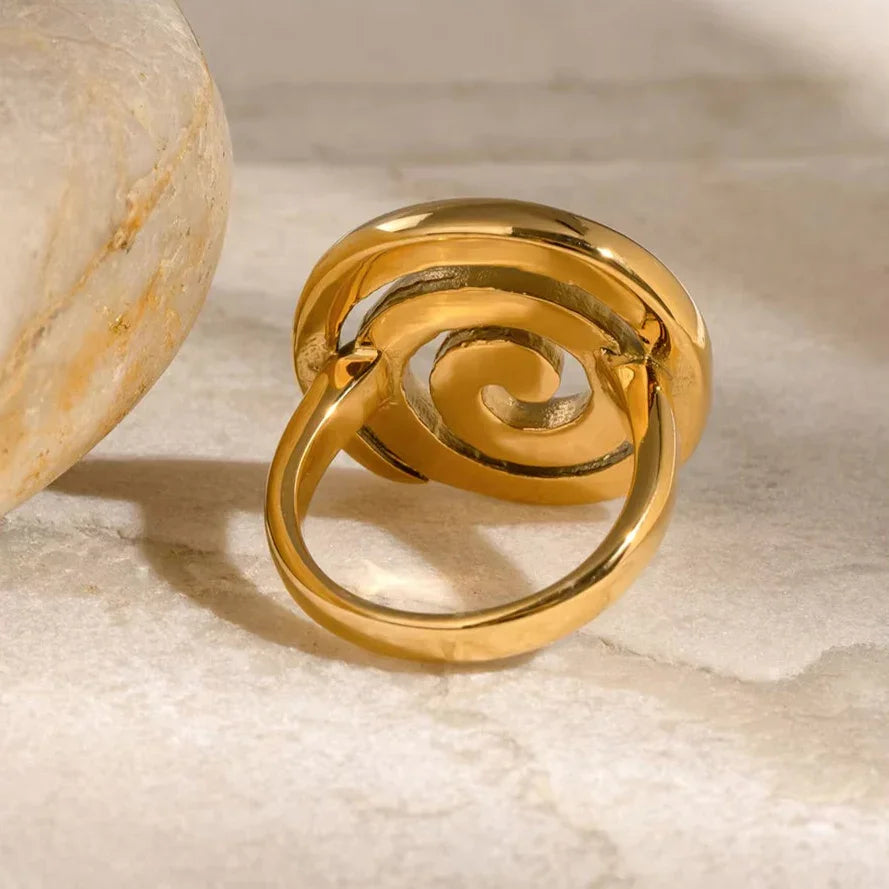 Anel de ouro espiral Christy 4