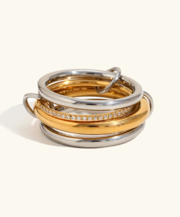 Pilha de anéis de diamante Stella 1